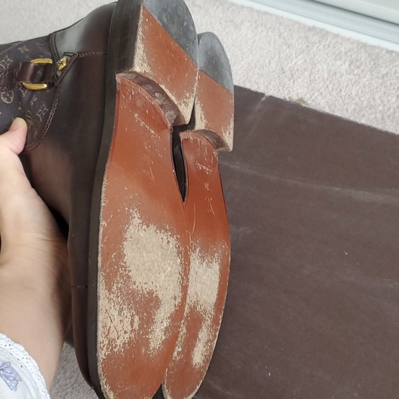 Louis Vuitton monogram mini lin riding boots - Picture 7 of 11